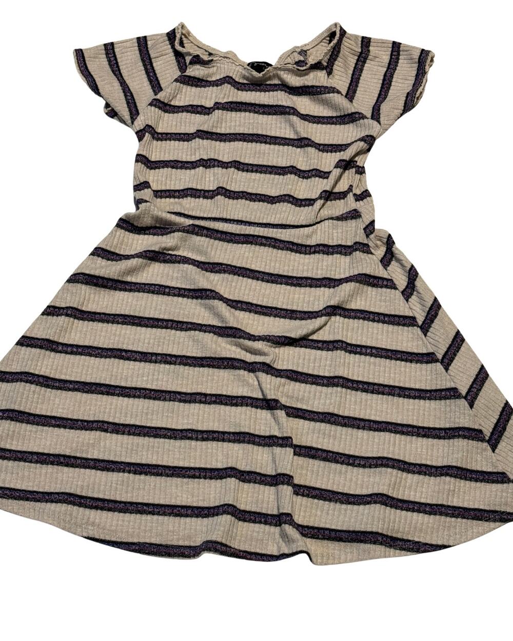 Academia Preppy Striped Ribbed Fit & Flare Dress Art Class Girls Size M 7/8